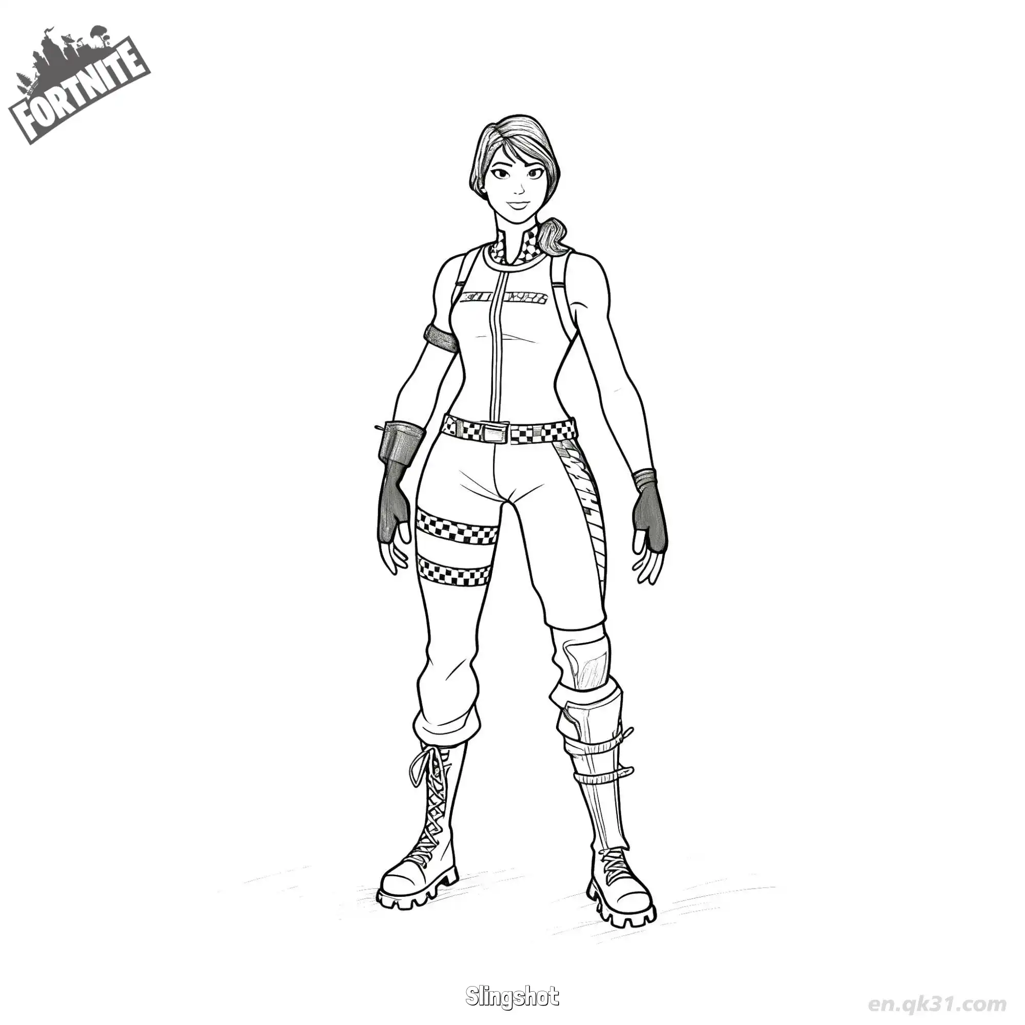 免费 弹弓 02简笔画 素描 涂鸦 - 免费可打印堡垒之夜 下载PDF 简笔画涂色页